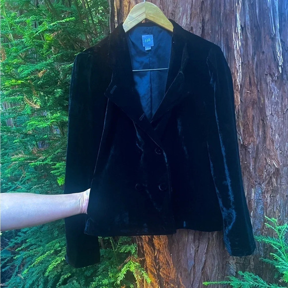 J. Jill Black Velvet Jacket, Short Waisted, M - Picture 5 of 14